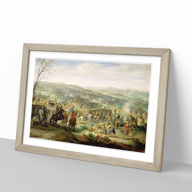 Flemish Proverbs by Pieter Bruegel the Elder - Picture Frame Painting, 36cm H x 48cm W x 2cm D, Oak Framed