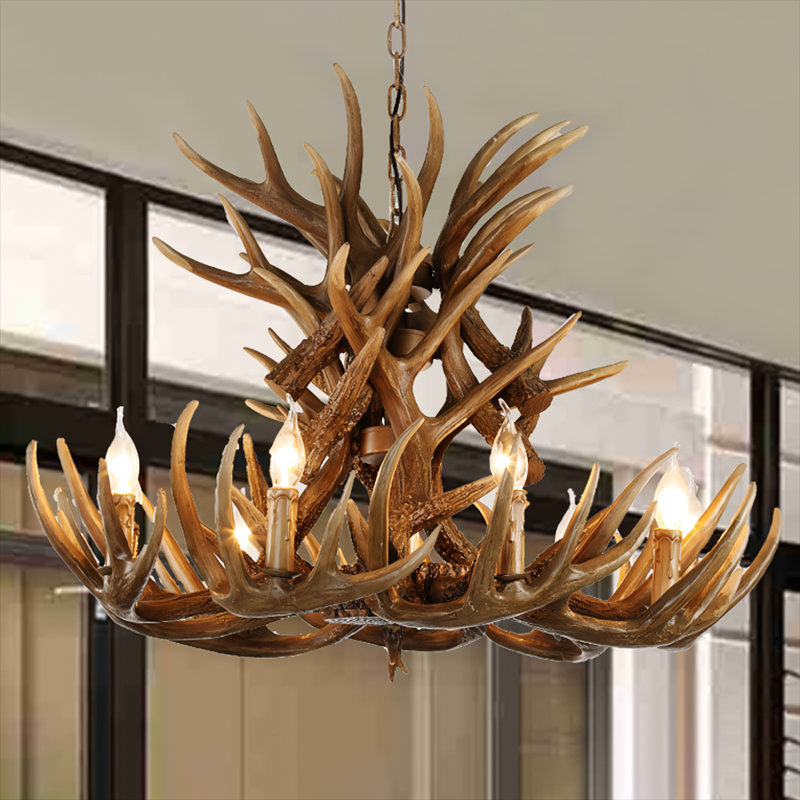 Breighana 9 - Light Tiered Chandelier, Brown