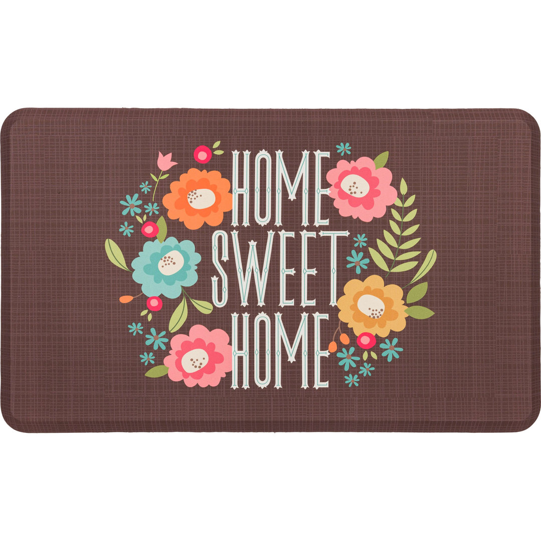 Whitney Floral Polyester Water Resistant Anti-Fatigue Non-Skid Kitchen Mat Latitude Run®