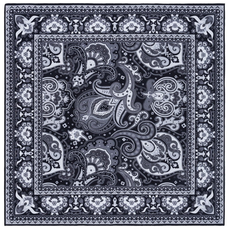 Tapis cachemire lavable à la machine Cartrell, Carré 6 pi