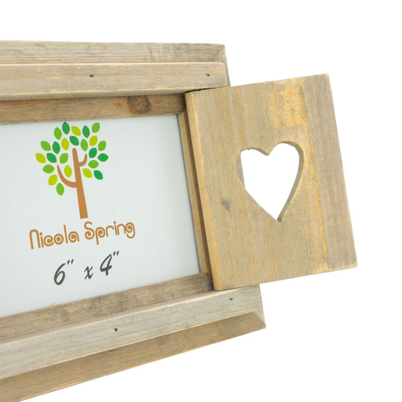 Nicola Spring - Rustic Shutters Photo Frames - 6 x 4", Brown
