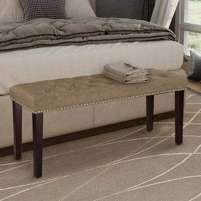 Iolanthe Polyester Upholstered Bench Entryway Bench