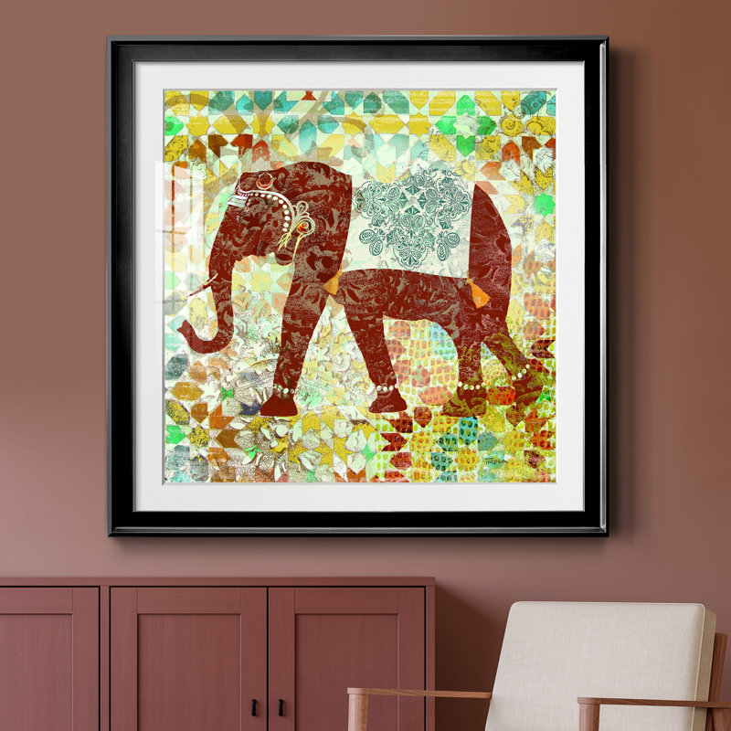 Bali Elephant - cadre photo, impression, Papier encadré noir, H 30,5 po x l 30,5 po x P 1,5 po