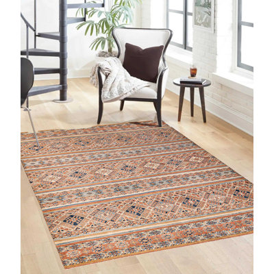 Finest Ghazni Copper Rug 6'8" x 9'1"