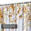 Rideau de douche orange aquarelle à motif floral avec 12 crochets-314356806