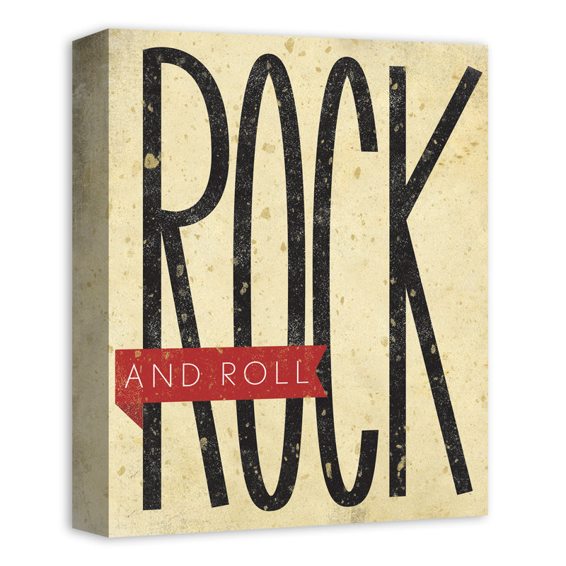 Art sur toile tendue Rock and Roll, H 20 po x l 16 po x P 1,25 po