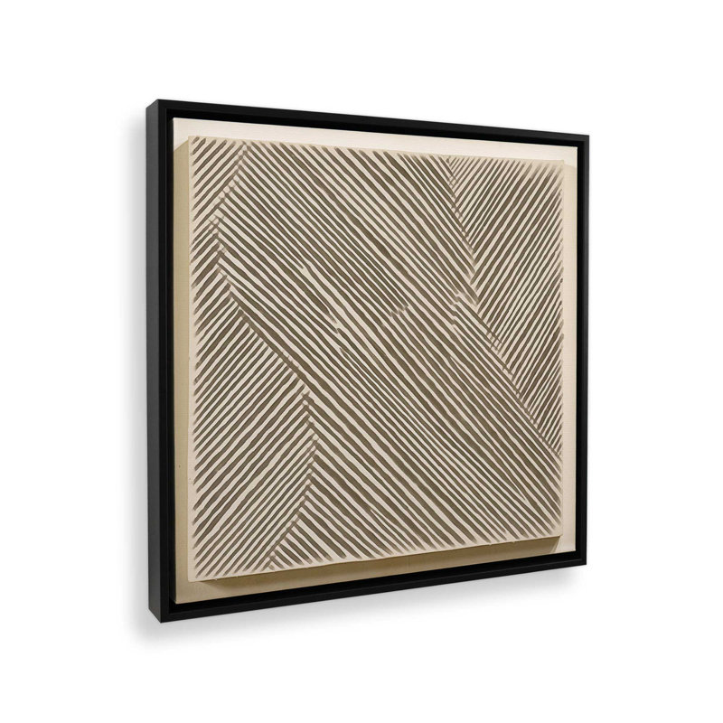 Impression sur toile Modern Modern Illusion II, H 32,75 po x l 32,75 po x P 1,75 po, Cadre flottant noir satiné