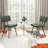 Dining Chairs Set of 2 with PU Leather Cover Filled Sponge Waterfall Seats-715654150