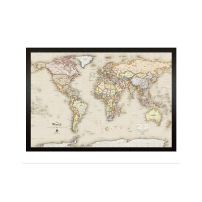 Home Magnetics W x H Dry Erase And Laminated World Map