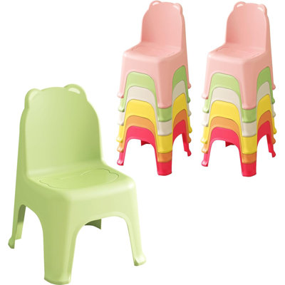 11”stackable School Chairs, 12pcs Kids Plastic Classroom Chairs For Classroom, Daycare, Children