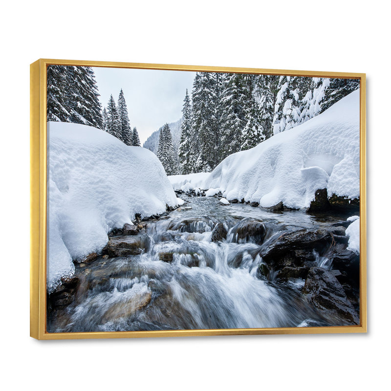 «Winter Alaskan Beauty VI» sur toile, Toile dorée, H 24 po x l 32 po x P 1 po