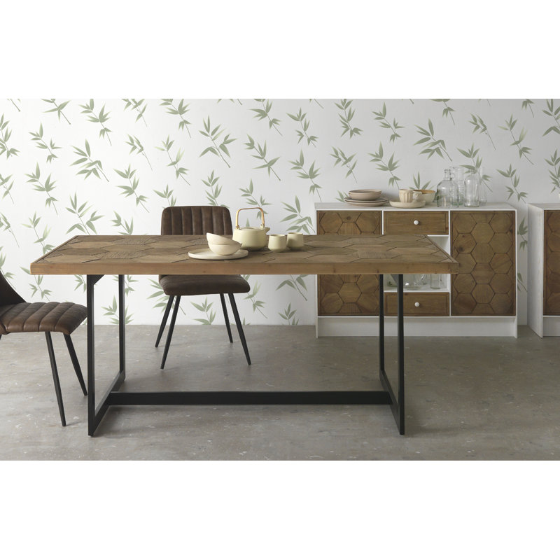 Eliana Ash Metal Base Dining Table