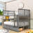 Full Over Full Wooden Bunk Bed With Storage Drawers-1784153634