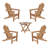 Teak Adirondack Chair Set with Table 5PCS