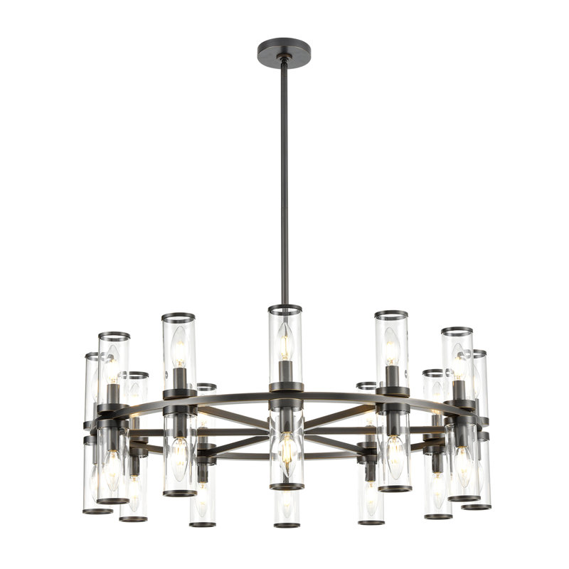 Revolve 24 - Light Chandelier, Urban Bronze