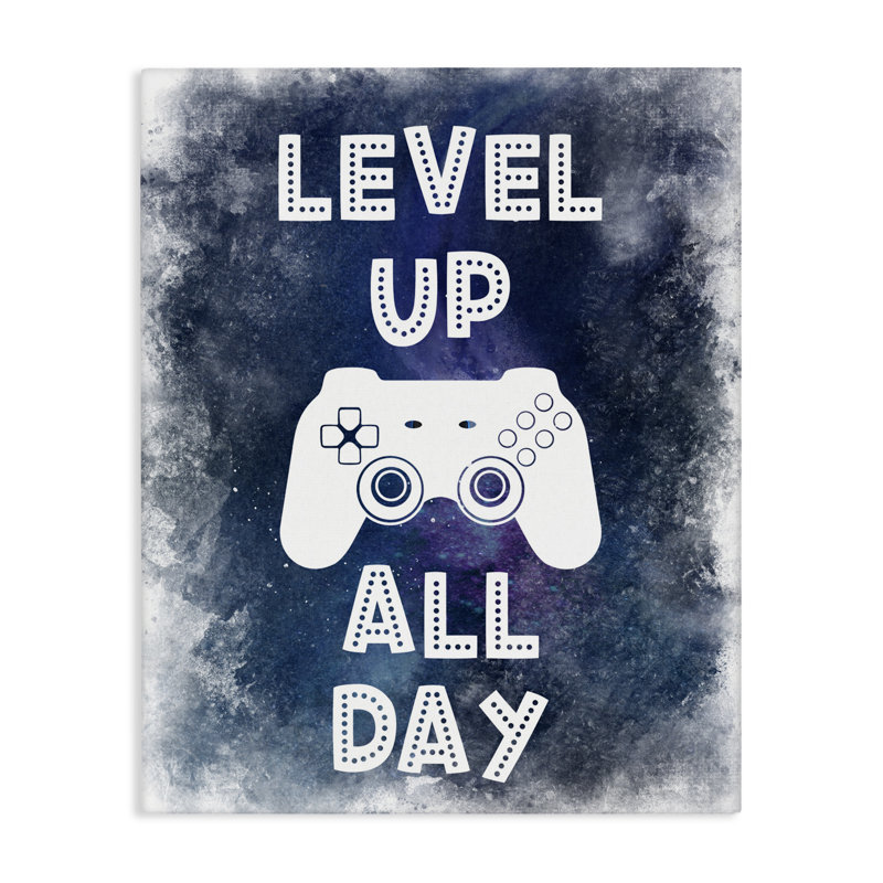 Toile Splash «Level Up All Day», conception par Marcus Prime, H 40 po x l 30 po