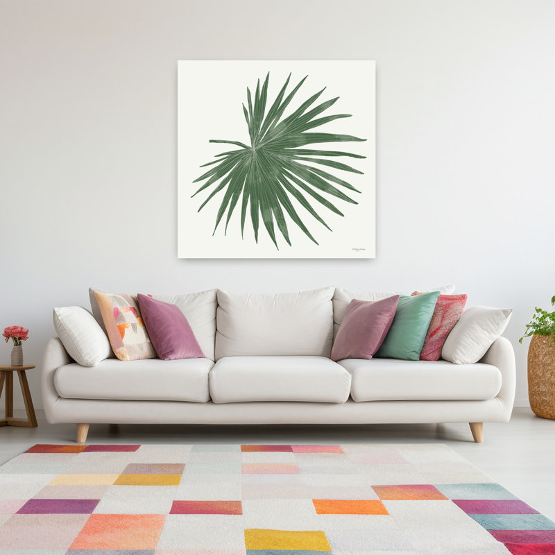 Palmier tropical avec éventail de palmiers tropicaux, H 48 po x l 48 po