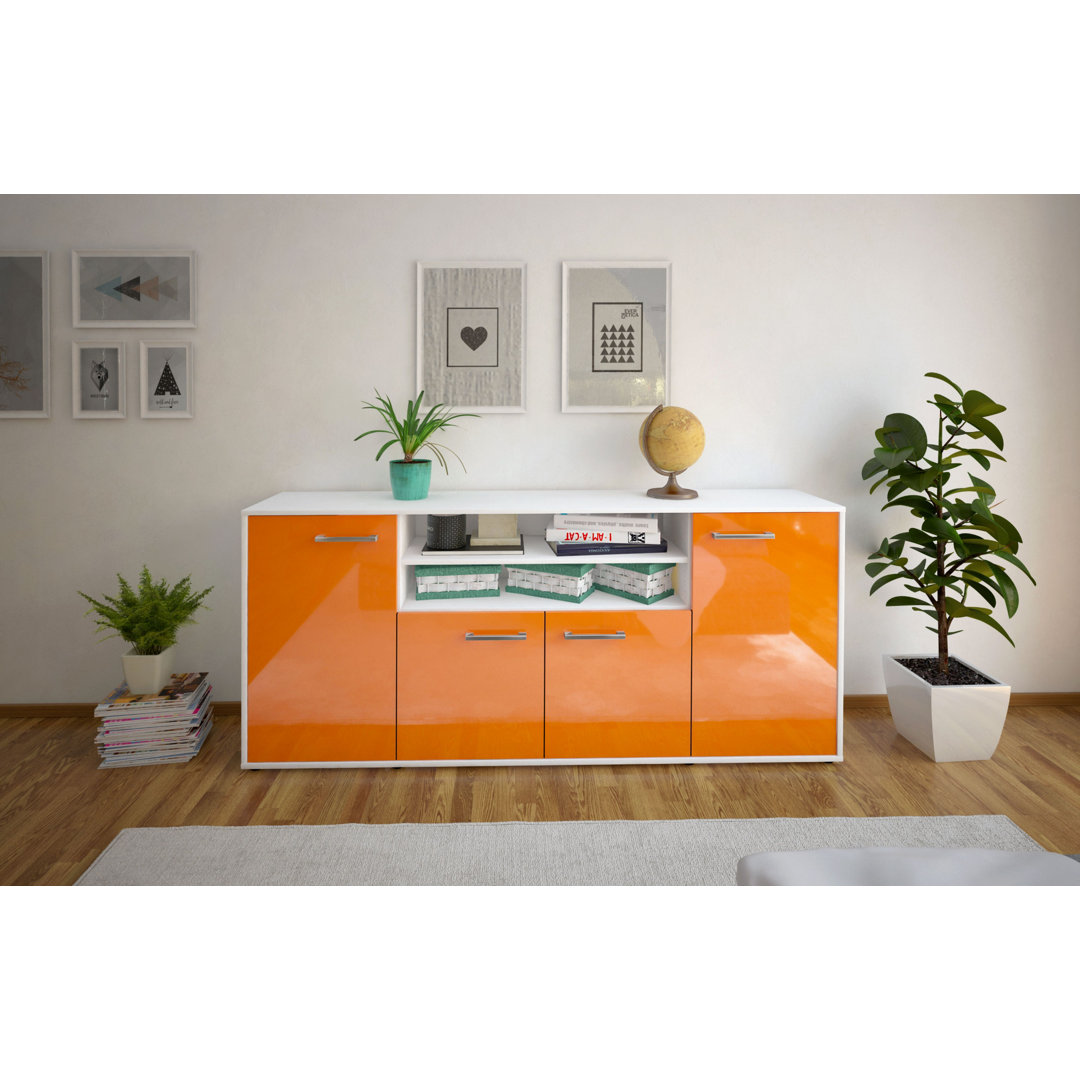 Sideboard Lenchen - Freistehend/Metallgriffe - Design: Farb-Dekor