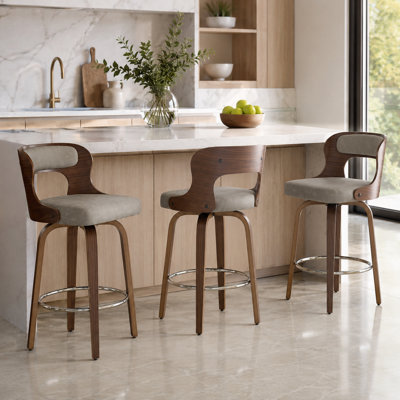 Tabourets de bar pivotants en similicuir