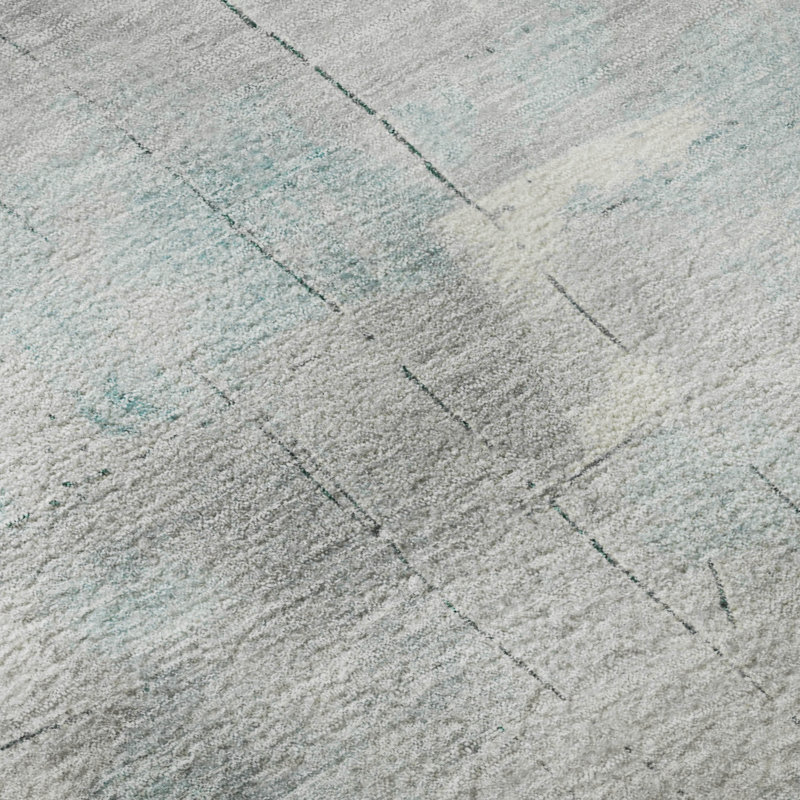 Premium Machine Washable Milardo AMF1697 Blocks Rug, Rectangle 9' x 12'