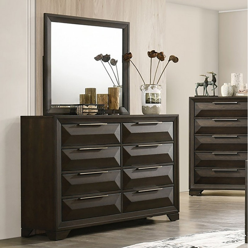 Commode 8 tiroirs avec miroir Harcken