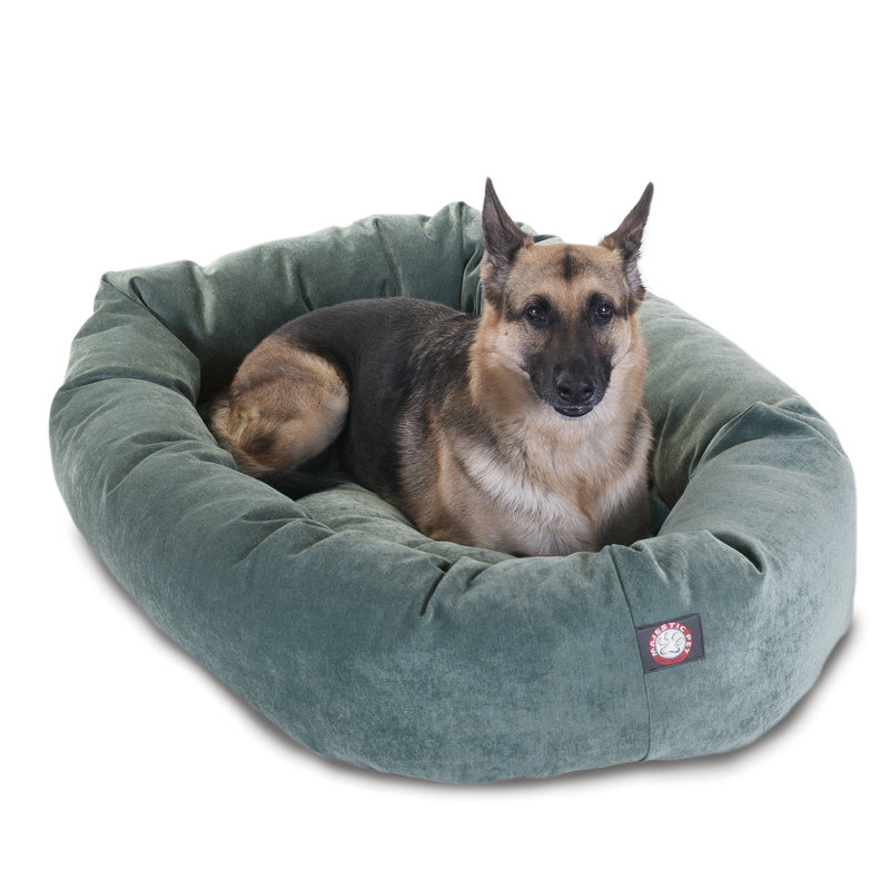 Lit ovale pour animal de compagnie, Très grand (l 35 po x P 52 po x H 11 po), Bleu ciel