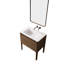 Sahiti 30 po L x 19 po P 1 tiroir Meuble-lavabo autoportant avec évier simple et Comptoir en Surface solide blanc mat