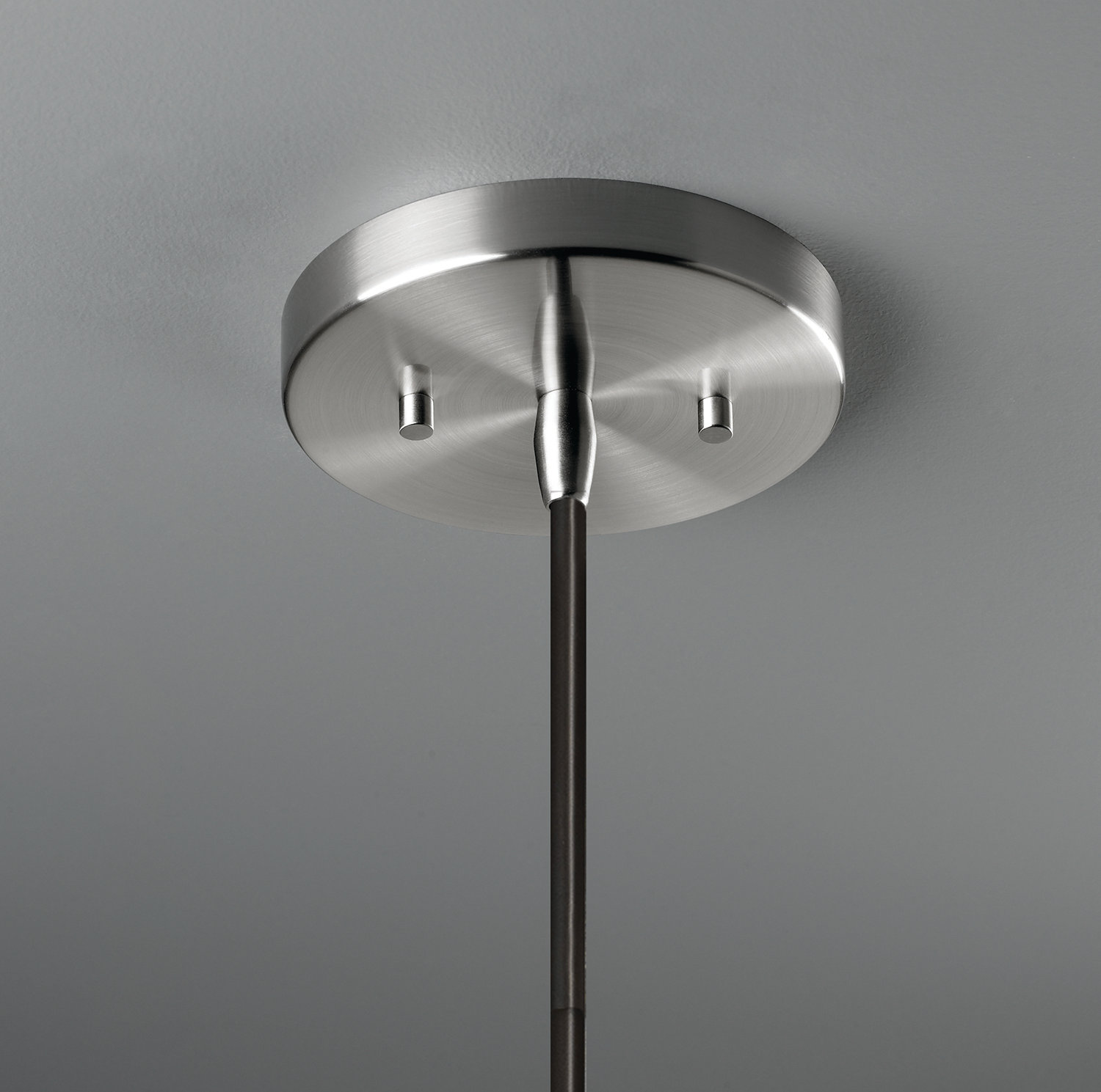 Logan Single Light Ceramic Dimmable Pendant, Terra Cotta, Brushed Nickel