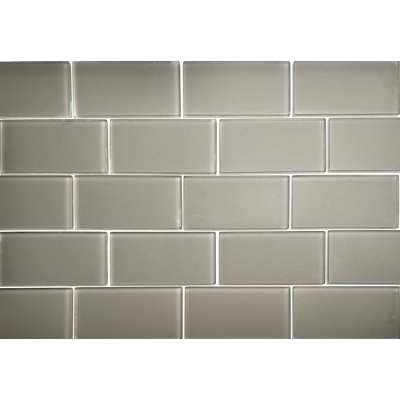 Metro 3 in. x 6 in. Glass Straight Edge Subway Wall & Pool Tile