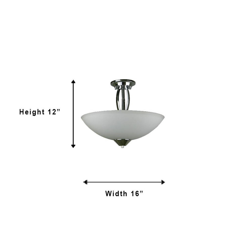 Luminaire suspendu unique à 3 lumières Anna, Chrome