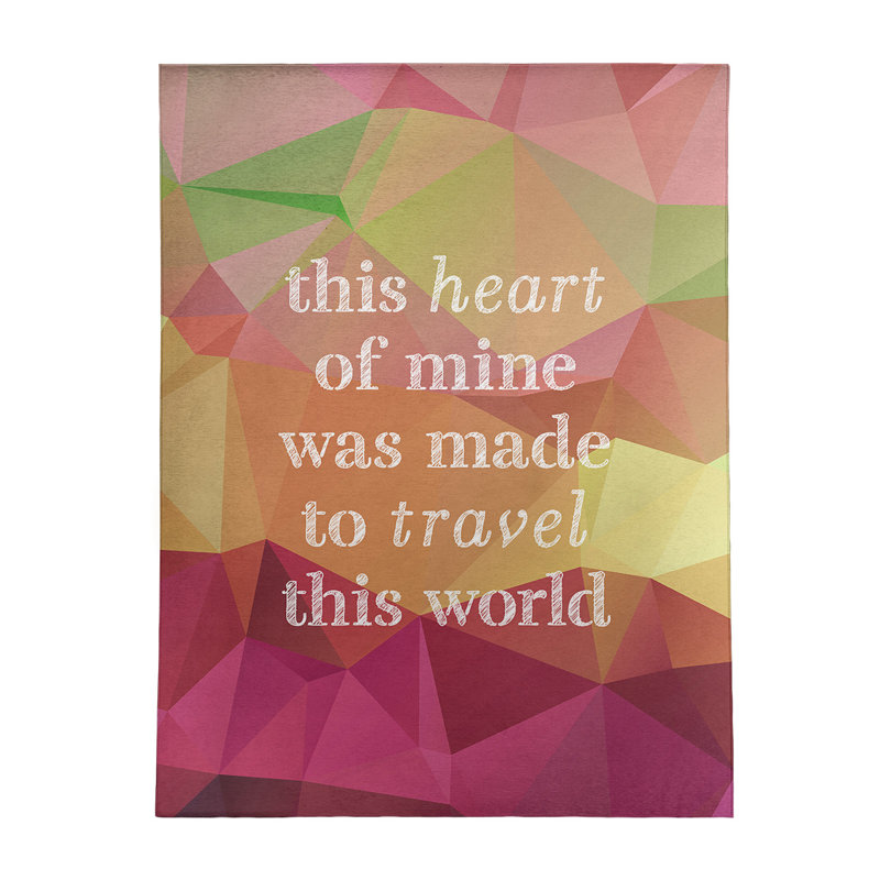 Tapis en polyester en simili-citation pierre de voyage love, Rectangle 8 pi x 10 pi