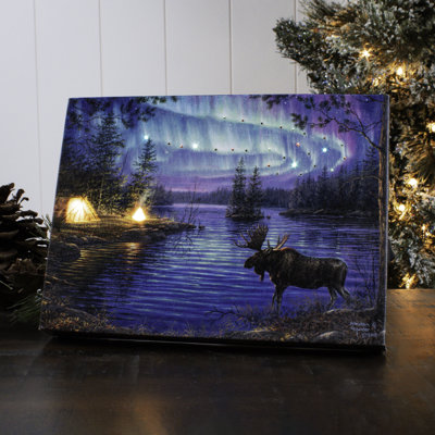 Northern Night 8x6 Mini Lighted Easel Back Canvas