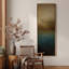 Grand art mural encadré sur toile - brume, tons de terre abstraits et sarcelle, horizon brumeux, 60 po x 20 po-1784233218-1784233217