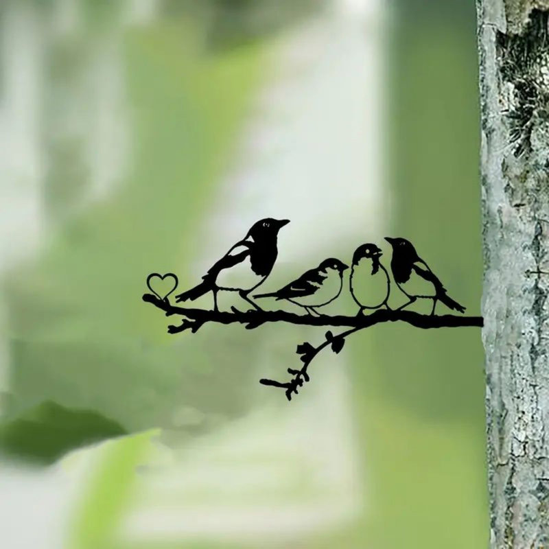 «Jeneen Birds on Branch», art de jardin