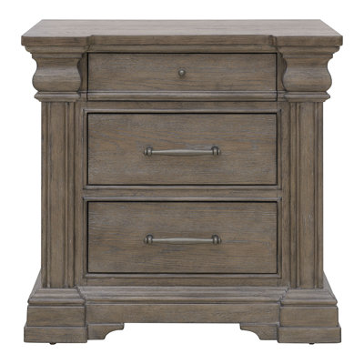 Jahanna 3 Drawer Nightstand with USB