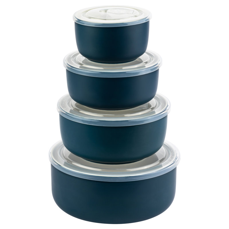 Kook 8 Piece Non-Stick Ceramic Bakeware Set, Navy Blue