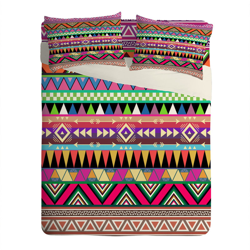 Taie d'oreiller Esodrevo, Standard, Rose / rouge / vert