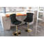 Tabourets de bar dorés pivotants dorés à hauteur réglable de 25 à 33 pouces, tabourets de bar rembourrés modernes avec dossier capitonné confortable pour un pub à domicile et un îlot de cuisine (noir, ensemble de 2)-792676183-792676190