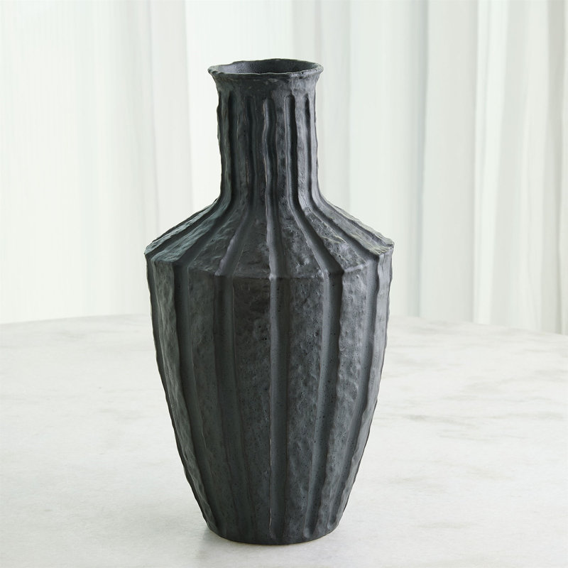 Emperor Handmade Earthenware Table Vase, 18" H x 9.5" W x 9.5" D
