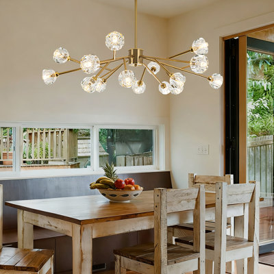  Modern Dimmable Sputnik Linear Chandelier