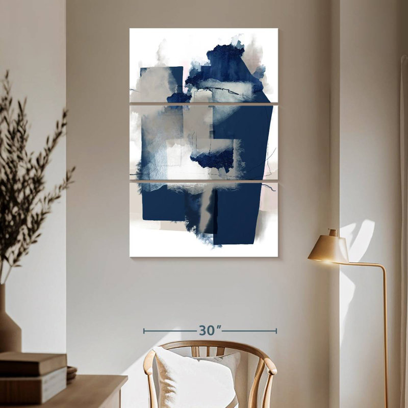 Avery Juxtaposed Blue, 65" H x 42" W