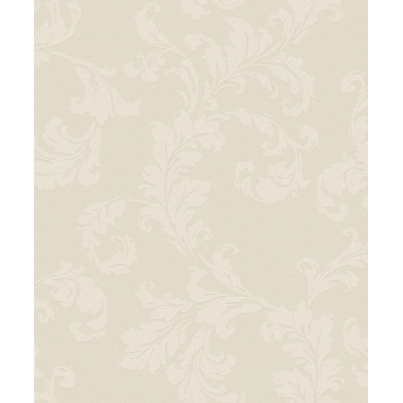 Emporium 10m x 53cm 3D Embossed Matte Wallpaper Roll, Cream