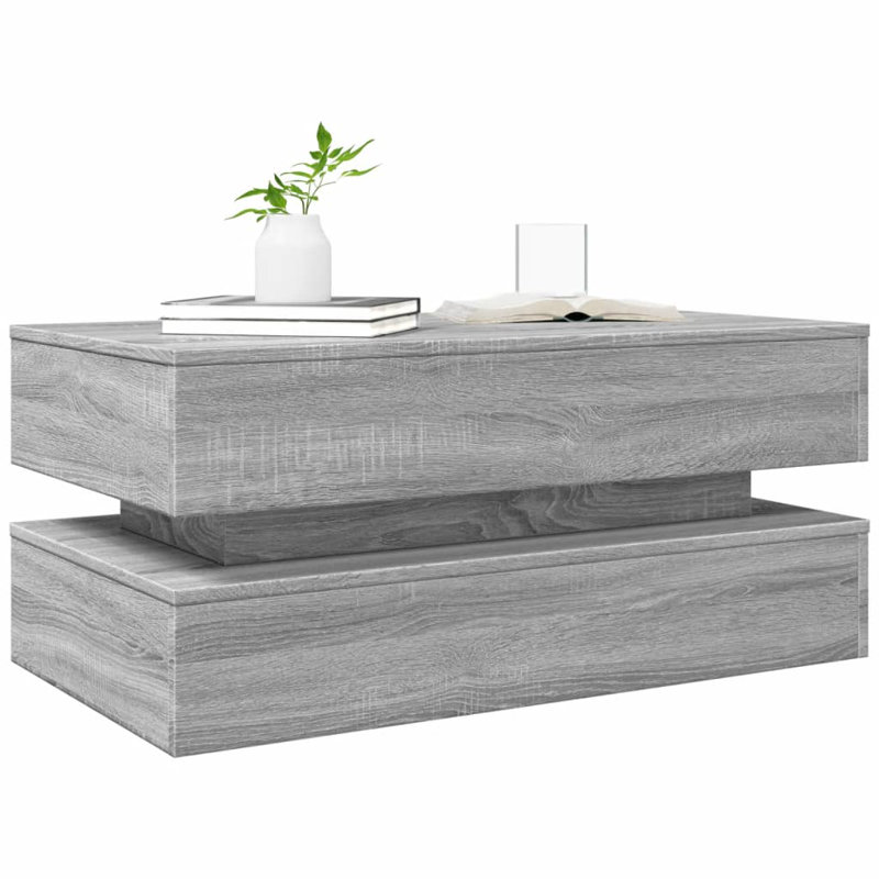 Calixtro Enclosed Coffee Table, Grey Sonoma