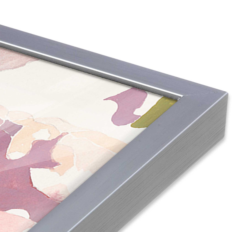«Vivid Floral Expressions I», reproduction sur toile, H 21,75 po x l 21,75 po, Argent argent