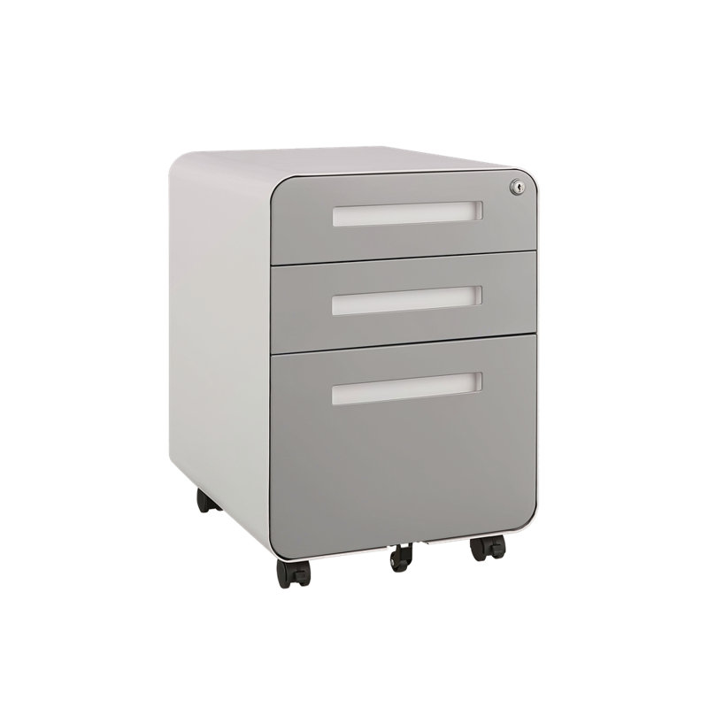 3-drawer Mobile File Cabinet For Office , Waterproof & Moisture-resistant, Anti-tilt Design With 5 Wheels, Suitable For Legal/letter/a4 Files