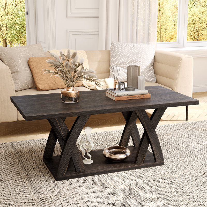 Table basse Zarita, Marron foncé