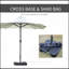Parasol d'extérieur en acier rectangulaire de 15 pi à double face avec base, protection solaire et manivelle facile pour terrasse de piscine-892855318