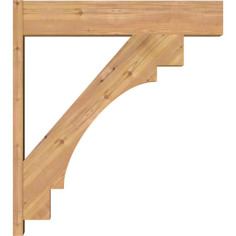 Persienne en bois Merced Block Rustic Timber, P 34 po x H 38 po, Sapin Douglas de 8 po (sciage brut)