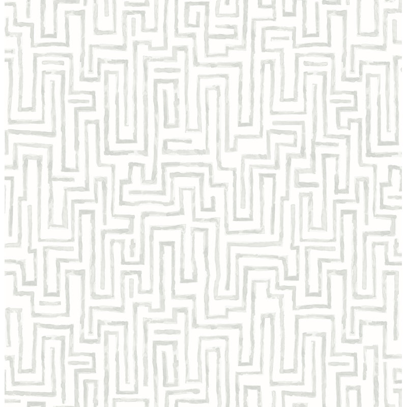 Delaney 10.06m x 52.07cm Semi-Gloss Paste the Wall Wallpaper Roll, Grey
