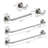 Bathroom Hardware Set Brushed Nickel 4-Pieces Bathroom Towel Rack 24 Inches Adjustable Bathroom Accessories Set-117306472